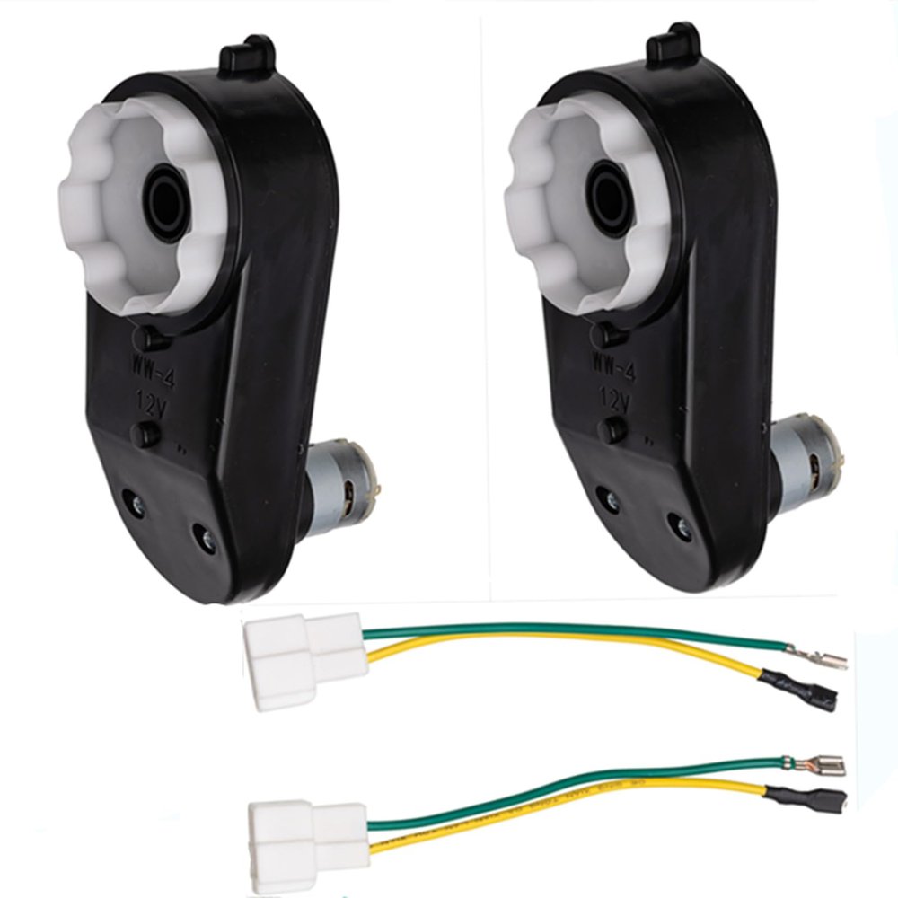 2Pcs 12 Volt RS390 16000RPM Gearbox with DC Motor for Power Wheels 12V Motor for Best Choice Wrangler SUV Kids' Electric Vehicles Replace Parts