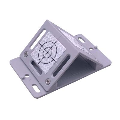 ZHANGGH Angle Measurement plaquette with 2 Target Reflectors 40 x 40 mm for Total Station, Mini Prism,Optical Prism(Gray Color)