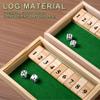 AIUAZA Shut The Box dice Game,Wooden Board Games 2-Person Competitive, Traditional bar, Travel, Family, Fun Math(Small-Sized) view 4