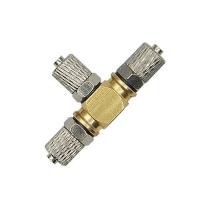 3CH Hydraulic Copper Connector T/Y Type Multi Oil Way Fitting For RC Excavator DIY Engineering Vehicle Model Toy Accessorie(M5-4mm (T))