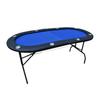 Ino Design 73Inch Oval Green Felt Foldable Poker Table for 8 Players view 1