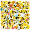 100pcs Bee Theme Waterproof Vinyl Stickers - Bumble Bee Decor & Party Favors Gifts for Laptop, Water Bottle, Skateboard view 1