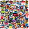 100pcs Race Car Theme Waterproof Vinyl Stickers - Racing Decor & Party Favors for Laptop, Water Bottle, Skateboard view 1