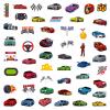 100pcs Race Car Theme Waterproof Vinyl Stickers - Racing Decor & Party Favors for Laptop, Water Bottle, Skateboard view 3