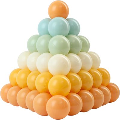 FHRILEK Ball Pit Balls, Safe Non-Toxic BPA-Free Crush-Proof Plastic Balls for Toddlers, Kid's Birthday & X-mas Gift, for Indoor Playpens/Party Decorations/Amusement 100 Count & 5 Colors2.17 Inch