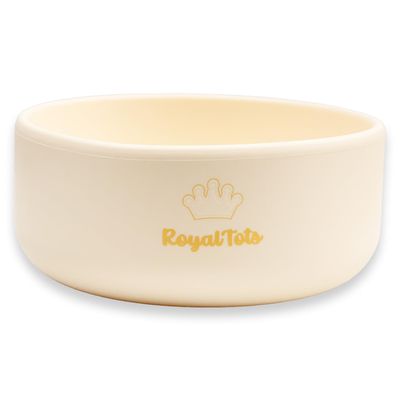 RoyalTots Silicone Baby Bowls 6-12 Months+ - Durable Toddler Food Bowls, Baby Food & Feeding Bowls | Perfect Snack Bowl for Toddlers | BPA-Free, Non-Slip, Microwave Safe (Beige)
