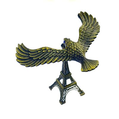 ARTISAN explore with us Balancing Eagle and Eiffel Tower Novelty Desk Toy, Fall Preventive Design, Antique Bronze Finish
