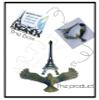 ARTISAN explore with us Balancing Eagle and Eiffel Tower Novelty Desk Toy, Fall Preventive Design, Antique Bronze Finish view 2