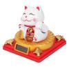 Solar Powered Lucky Cat with Waving Arm for Home, Office, Car Decoration, Plastic, No Batteries or Plugs Required (Small 8x26cm) view 1