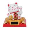 Solar Powered Lucky Cat with Waving Arm for Home, Office, Car Decoration, Plastic, No Batteries or Plugs Required (Small 8x26cm) view 2