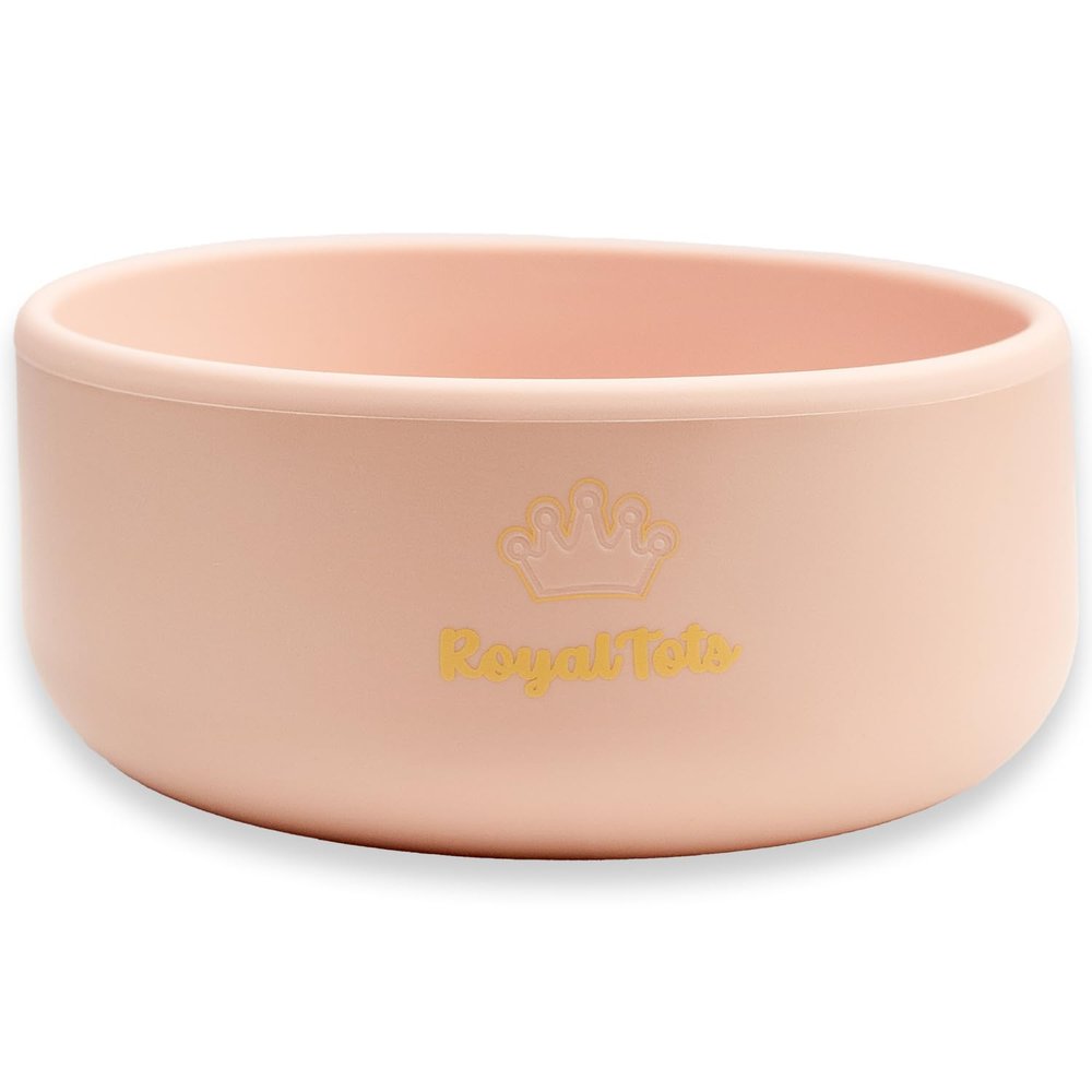RoyalTots Silicone Baby Bowls 6-12 Months+ - Durable Toddler Food Bowls, Baby Food & Feeding Bowls | Perfect Snack Bowl for Toddlers | BPA-Free, Non-Slip, Microwave Safe (Pink)