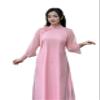A27 Pink Floral attached Ao Dai NO PANTS | Vietnamese Traditional Ao Dai For Women | Bridal Ao Dai | Vietnamese Dress For Women | Ao Dai Tet (XS) view 1
