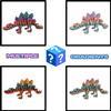 Articulated Stegosaurus Dinosaur Figurine - Rainbow Flexible Display Piece for Collectors - 3D Printed in Canada view 2