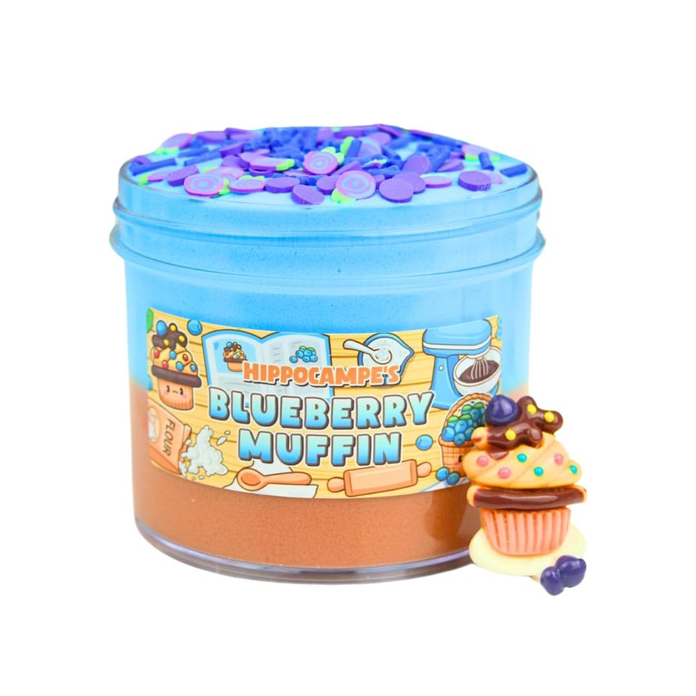 Blueberry Muffin Slime (SCENTED) | Handmade Slime | Hippocampe Slimes (4OZ)