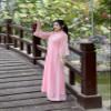 A27 Pink Floral attached Ao Dai NO PANTS | Vietnamese Traditional Ao Dai For Women | Bridal Ao Dai | Vietnamese Dress For Women | Ao Dai Tet (2XL) view 2