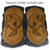 19.3 inhes Unique Wooden Backgammon Set Premium High Detail Wooden Carved Board Game (Griffin) view 2