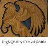 19.3 inhes Unique Wooden Backgammon Set Premium High Detail Wooden Carved Board Game (Griffin) view 3