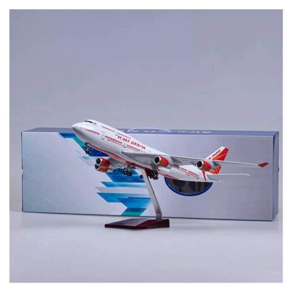 Scale Aircraft 47CM 1:160 for India Airlines Boeing 747 Diecast Resin Airplane Airbus Model Plane Model Decoration Office Suitable for Display(No Light)