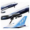 Scale Aircraft 47cm 1:150 for Civil Airliner Aircraft Boeing B747 Diecast Resin Airplane Model with Light Suitable for Display(with Light) view 4