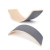 Natural Wooden Balance Board and Climber with Gray Felt Liner - Smooth Finish - Montessori and Pikler Inspired Play view 1