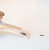 Natural Wooden Balance Board and Climber with Gray Felt Liner - Smooth Finish - Montessori and Pikler Inspired Play view 4