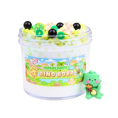 Dino Bubble Tea Slime (SCENTED) | Handmade Slime | Hippocampe Slimes (6OZ)