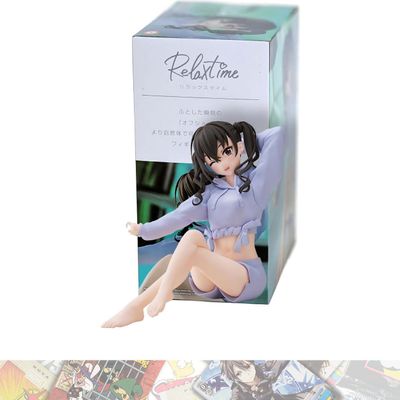 BANDAI SPIRITS Akira Sunazuka: 10cm Relax time Statue Figurine Bundled with 1 A.C.G. Compatible Theme Trading Card (89700)