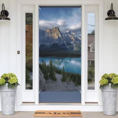 Welcome Door Cover Decoration Banff National Park Door Cover Banner Door Hanging Banner Porch Sign Hanging Banner Background Banner for Front Door Wall Windows
