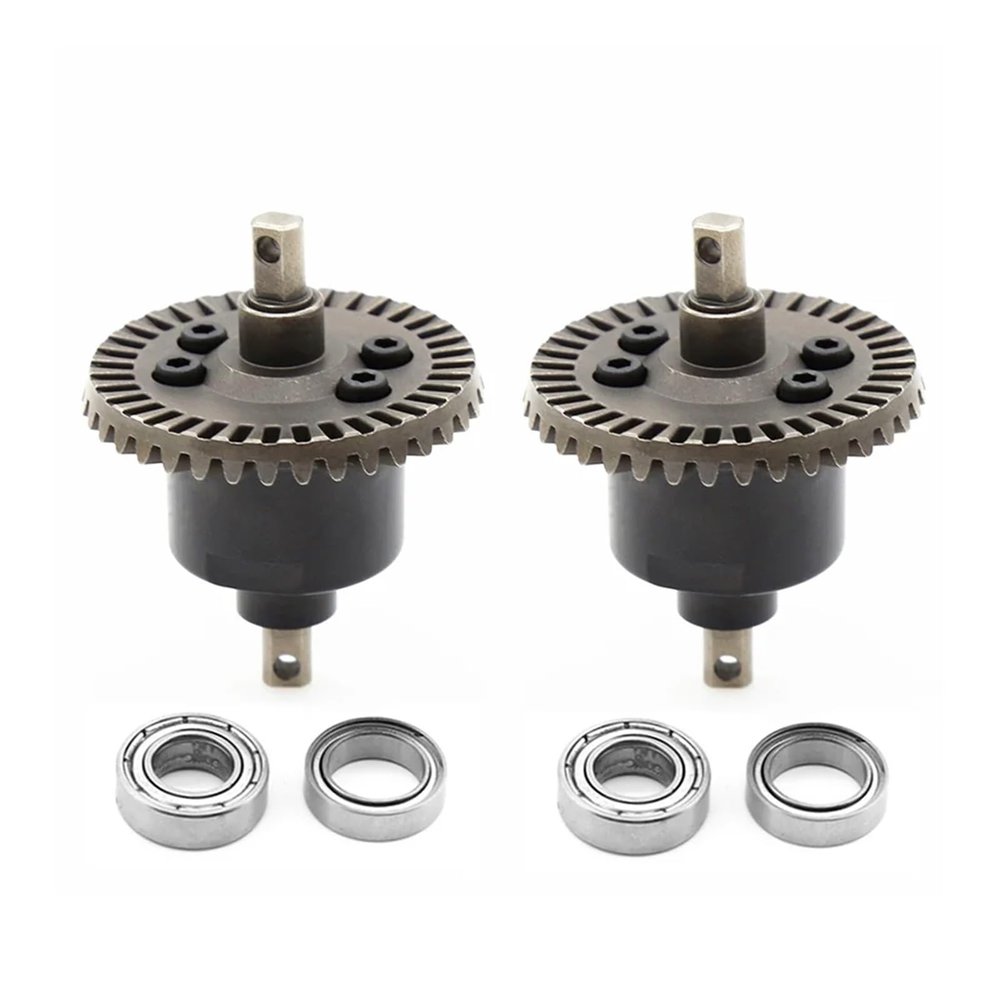 2Pcs Front Rear Differential with Bearing for 4X4 VXL for 1/10 RC Car Upgrade Parts