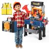 Kids Tool Bench - Power Tools Workshop-Kids Workbench, 65 Pcs Realistic Toy Tools with Electronic Toy Drill & Work Clothes, Gift for Boys & Girls Age 3-5 (Navy Blue) view 1