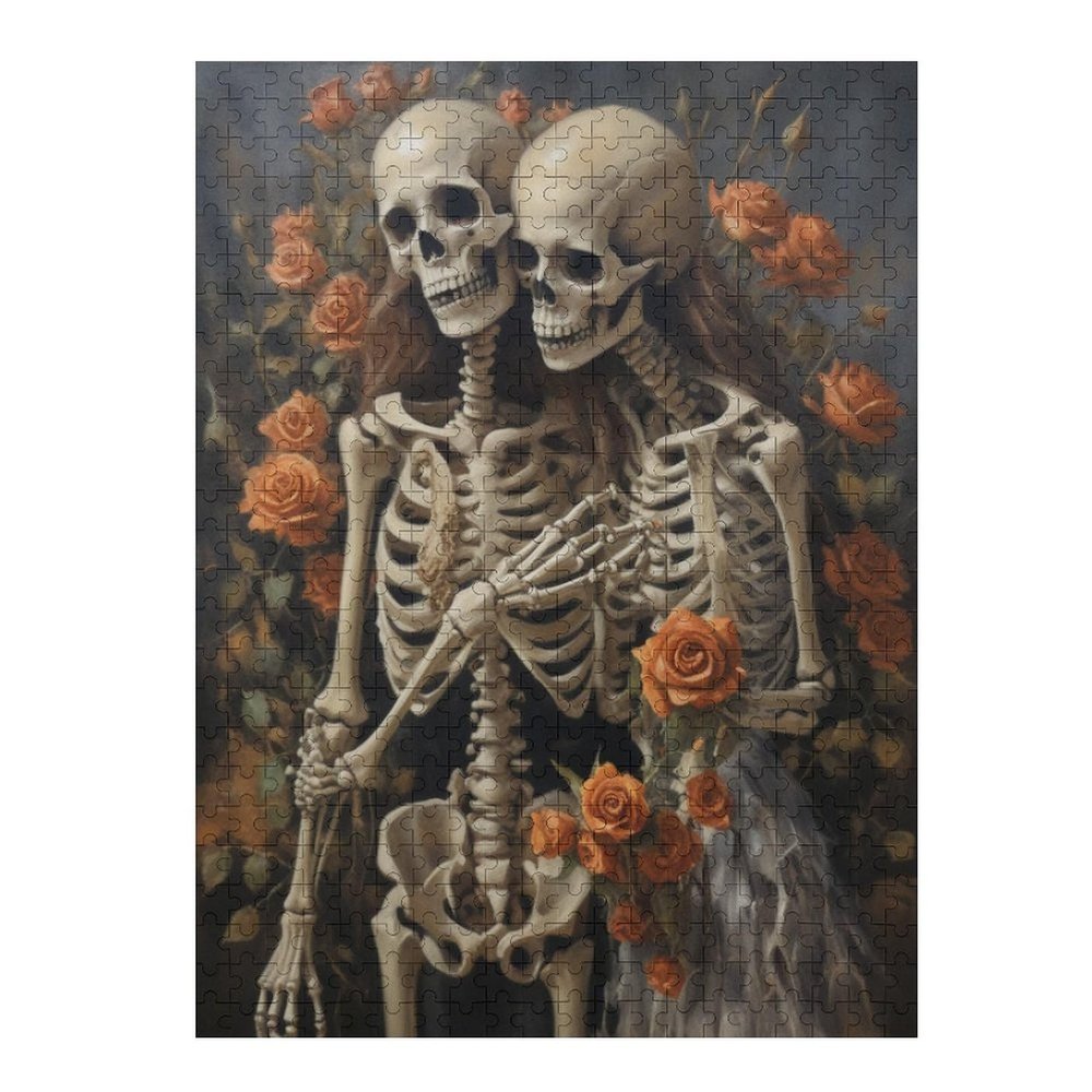 1000 Big Pieces. Roses Halloween Educationalswooden Puzzle Kindergarten Supplies Back to Schoolsouvenir Gifts Family Entertainment Art Wall