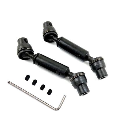 2pcs Metal Front and Rear Drive Shaft Compatible with RC Vehicles Compatible with B36 B16 C14 C24 B24 MN MN99S(Black)