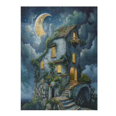 500 Piece Puzzles for Adults Fairytale House 500 Pieces Jigsaw Puzzles Christmas Game Gifts for Men Women