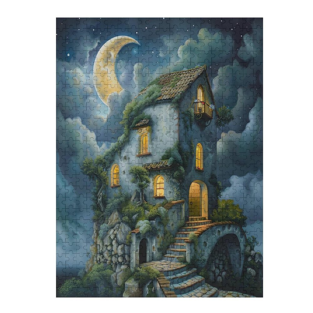 500 Piece Puzzles for Adults Fairytale House 500 Pieces Jigsaw Puzzles Christmas Game Gifts for Men Women