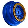 BeaxTurbo Racing Upgrade Parts CNC Aluminum Bead Lock Wheel for Losi Super Baja Rey 2.0 1/6 1pcs Blue (Blue-Gold) view 1
