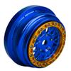 BeaxTurbo Racing Upgrade Parts CNC Aluminum Bead Lock Wheel for Losi Super Baja Rey 2.0 1/6 1pcs Blue (Blue-Gold) view 3