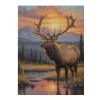 1000 Piece Adult Puzzle Sunset Mountain Peaks Elk Puzzle Educational Gift Room Decor Exercise Willpower view 1