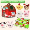 Avesa Baby Toys 6-12 Months - Soft Barn Toy with Stuffed Farm Animals, Rattle - Montessori Toys for Babies 6 Months Old Sensory Infant Toy Baby Valentines Day Gifts Easter Basket Stuffers view 2