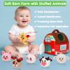 Avesa Baby Toys 6-12 Months - Soft Barn Toy with Stuffed Farm Animals, Rattle - Montessori Toys for Babies 6 Months Old Sensory Infant Toy Baby Valentines Day Gifts Easter Basket Stuffers view 3
