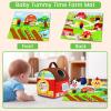 Avesa Baby Toys 6-12 Months - Soft Barn Toy with Stuffed Farm Animals, Rattle - Montessori Toys for Babies 6 Months Old Sensory Infant Toy Baby Valentines Day Gifts Easter Basket Stuffers view 4