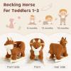labebe - Baby Rocking Horse, Brownish Red Fox Rocking Horse with Seat Belt, Plush Animal Rocker for Kids, Stuffed Rocker Toy for Children 6M-3 Years Old Girl&Boy view 2