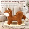 labebe - Baby Rocking Horse, Brownish Red Fox Rocking Horse with Seat Belt, Plush Animal Rocker for Kids, Stuffed Rocker Toy for Children 6M-3 Years Old Girl&Boy view 4