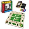 14" Deluxe Shut The Box Game, Math Dice Board Game for Family Night Classroom Travel, Wooden Table for Group Kid Adult Senior, Travel Party Bar, Easy Quick and Fun, 2-4 Players view 1