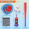 Gifts2U Baseball Toss and Catch Game Set - Indoor Outdoor Sports Toy with 2 Catch Paddles, 3 Sticky Balls, Baseball Bat, Pitching Machine and Storage Bag, Perfect for Backyard Fun Family Games view 2