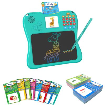 SPG300 3-in-1 Kids Learning Tablet Oral Arithmetic,130 Memory Cards, Drawing Board,7.5" Screen Educational Toy for Math & Creativity,Portable Learning System for Ages 2+
