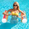 3 Pack Inflatable Pool Floats Adult Size Water Hammock,4-in-1 Water Floating Pad Floating Row Swimming Circle Inflatable Pool Lounge Chair, for Summer Parties and Beach Vacations view 4