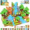 100PCS Magnetic Blocks - Build Mine Magnet World Forest Set, STEM Building Toys for Kids Ages 4-8, Classroom Must Haves Construction Toys, Sensory Toddler Toys Gift for 3+ Year Old Boys & Girls view 1