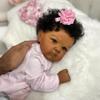 Anano 45 Biracial Reborn Baby Doll Black Mixed Baby Doll, Realistic Newborn Black Bebes Reborn Doll African American Silicone Babies for Kids, Collectors and Enthusiasts (Silicone Full BOD) view 3