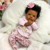 Anano 45 Biracial Reborn Baby Doll Black Mixed Baby Doll, Realistic Newborn Black Bebes Reborn Doll African American Silicone Babies for Kids, Collectors and Enthusiasts (Silicone Full BOD) view 4