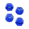 12mm Aluminum Hex Wheel Hubs Pins with M4 Flanged Lock Nuts for 1/10 2WD Slash Stampede Rustler Upgrade Parts,Replace 1654 3654(Blue) view 2